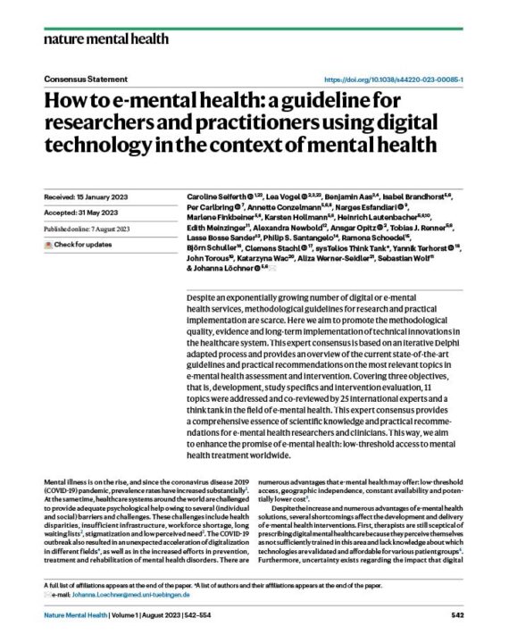 how-to-e-mental-health-a-guideline-for-researchers-and-practitioners-using-digital-technology-in-the-context-of-mental-health